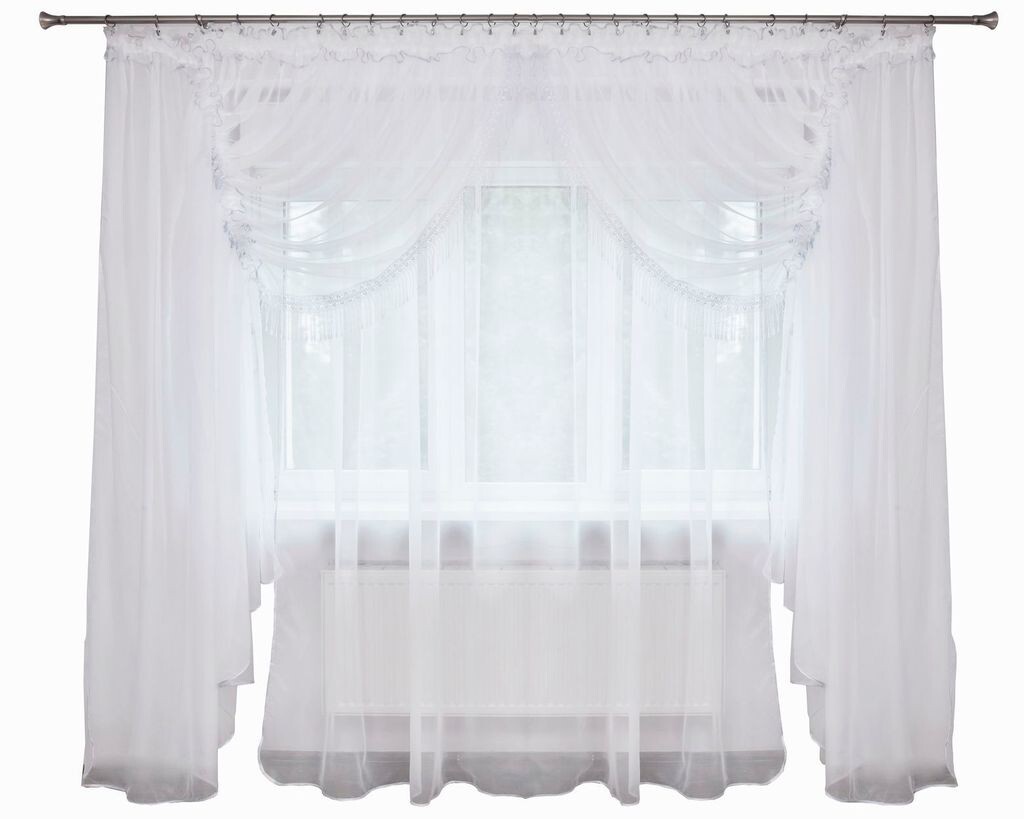 

Готовая штора NICEA 500x150 Гардина Drapella, белый