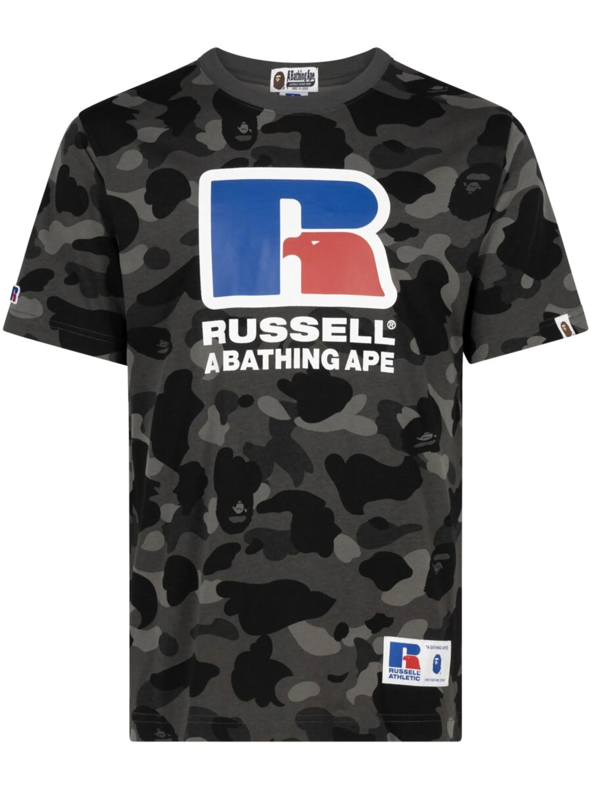 

Футболка Color Camo из коллаборации с Russell Athletic A Bathing Ape, черный