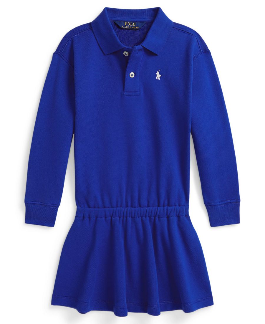 

Платье с длинными рукавами для девочек, размеры 2T-6X Polo Ralph Lauren, New Sapphire