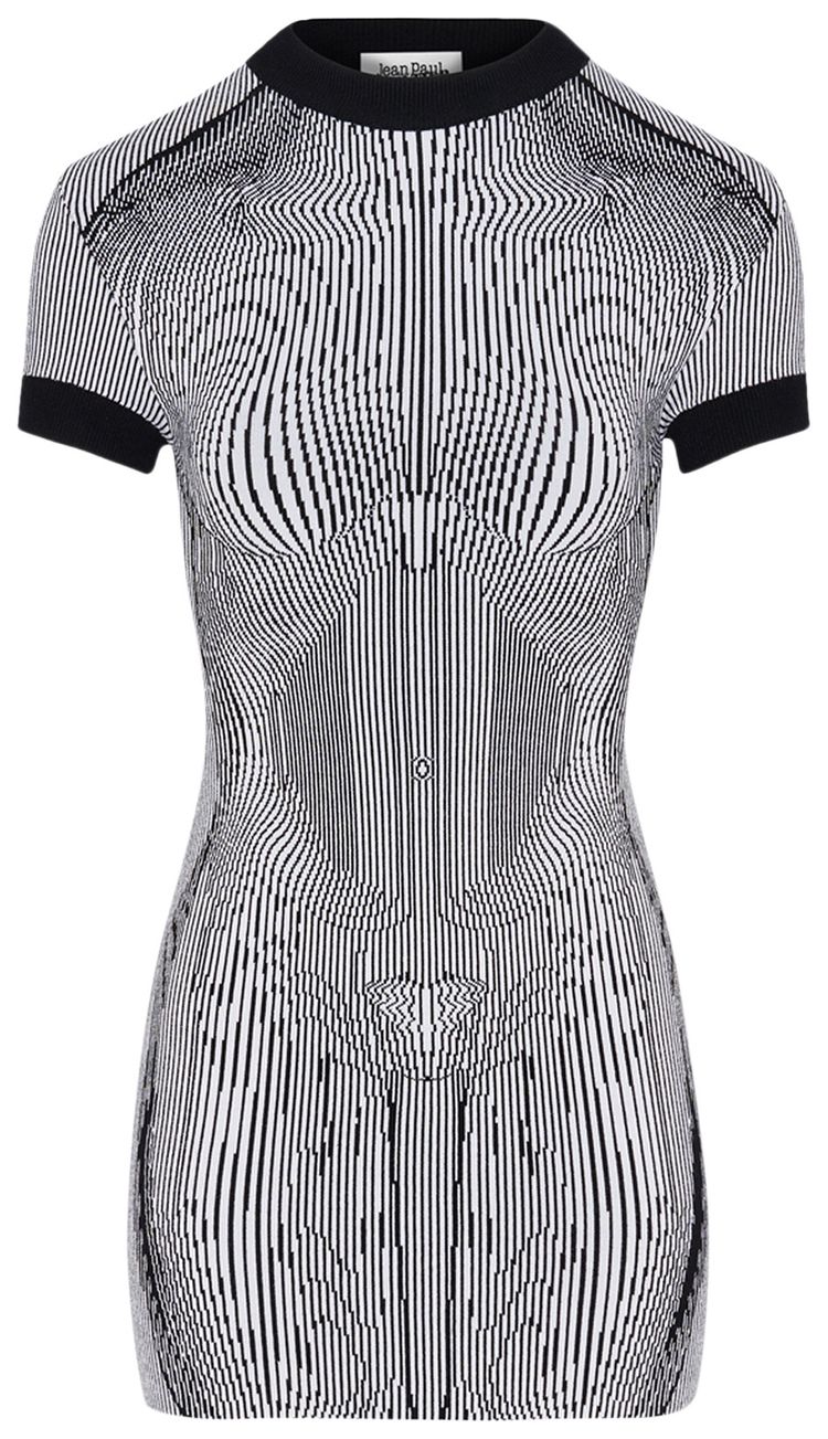 

Джинсы Jean Paul Gaultier Morphing Pinstripe Short Dress 'White/Black', белый