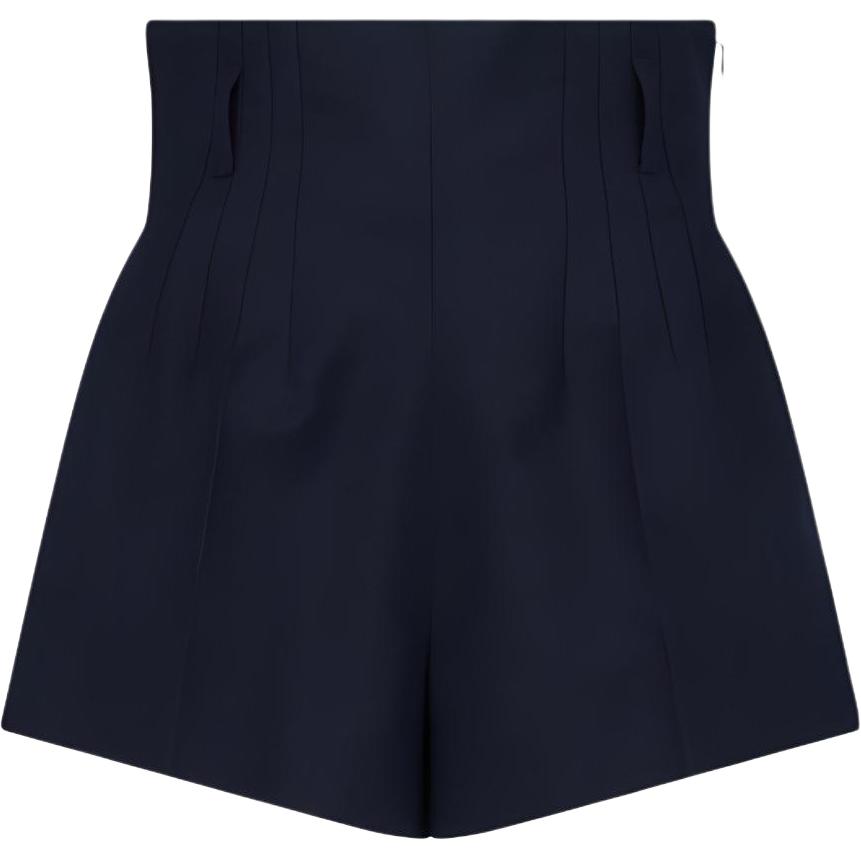 

Расклешенные шорты с высокой талией PRADA, Marine Blue