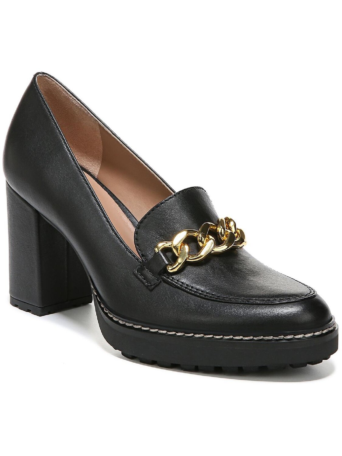 

Женские лоферы без шнуровки Callie с цепочкой на каблуке Naturalizer, цвет Black Leather