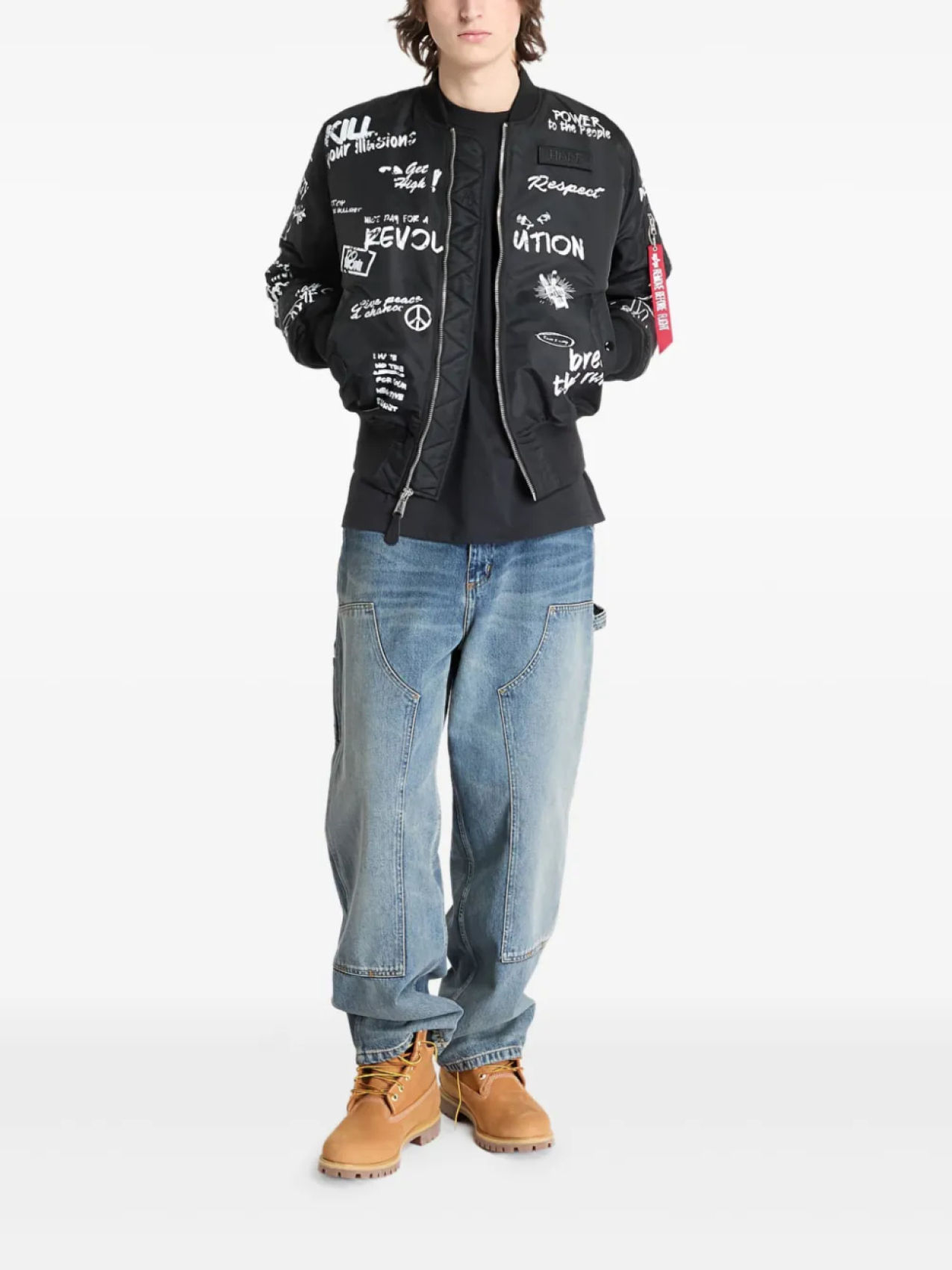 

Alpha Industries бомбер MA-1 Peace, черный