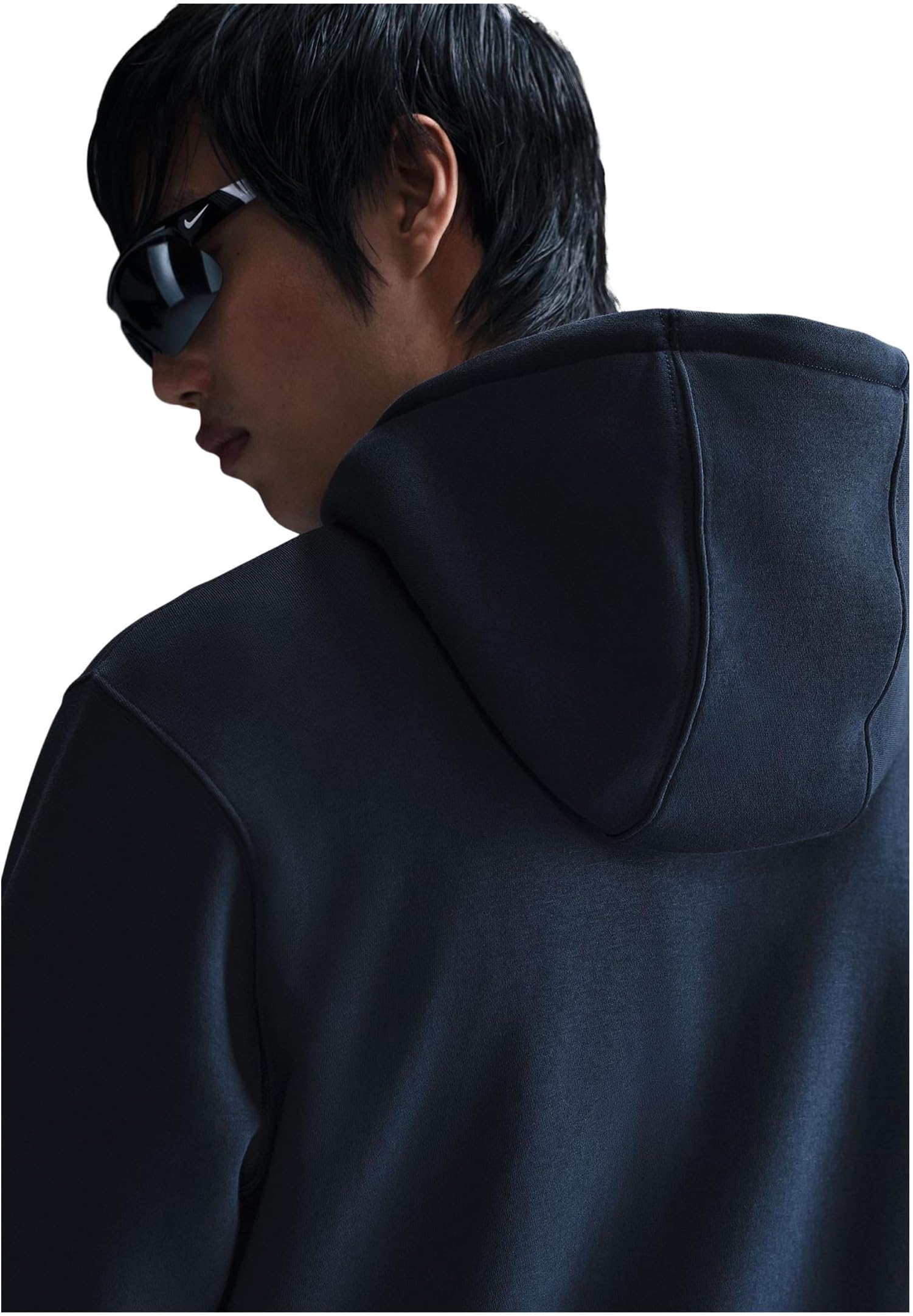 Худи Nike Club Full-zip Fleece Hoodie, цвет Obsidian/Obsidian/White — фото 3