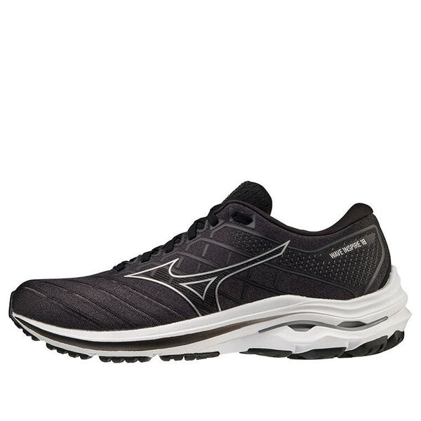 

Кроссовки wave inspire 18 4e wide 'black silver' Mizuno, черный