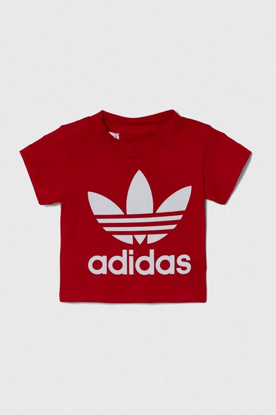 

adidas Originals Хлопковая детская футболка, красный