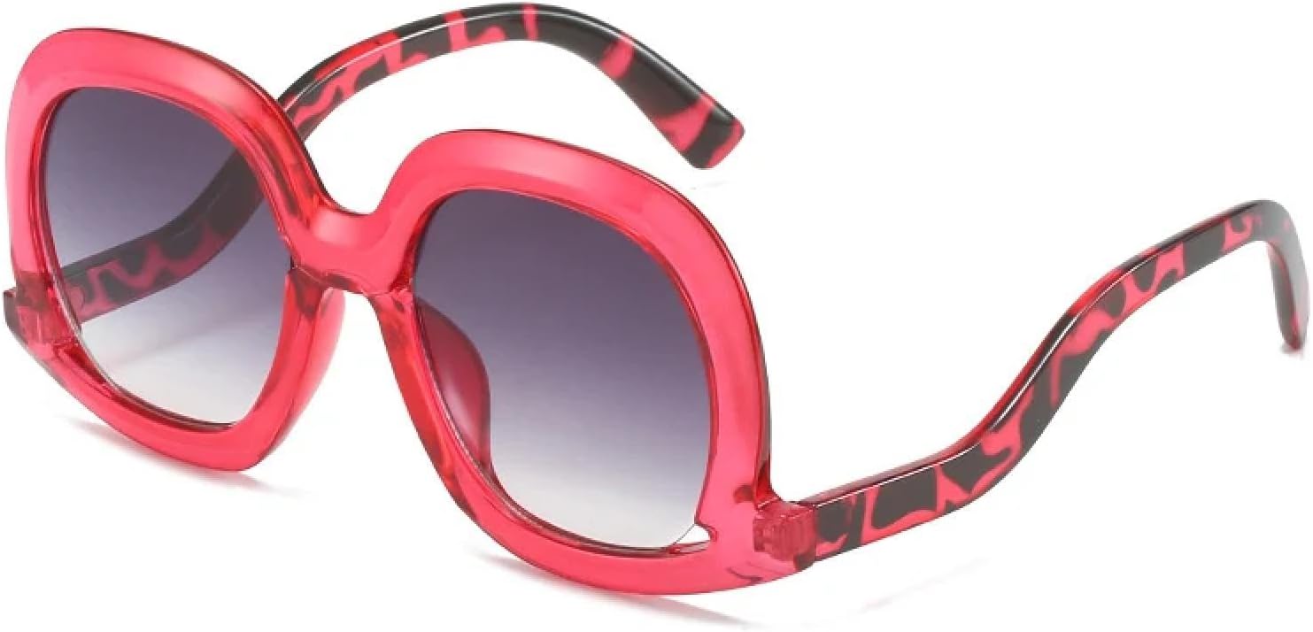 

Модные уникальные овальные солнцезащитные очки для женщин, модные разноцветные очки с леопардовым градиентом, защита от УФ-излучения UV400 для мужчин HHZZYVY, Red Leopard Grey