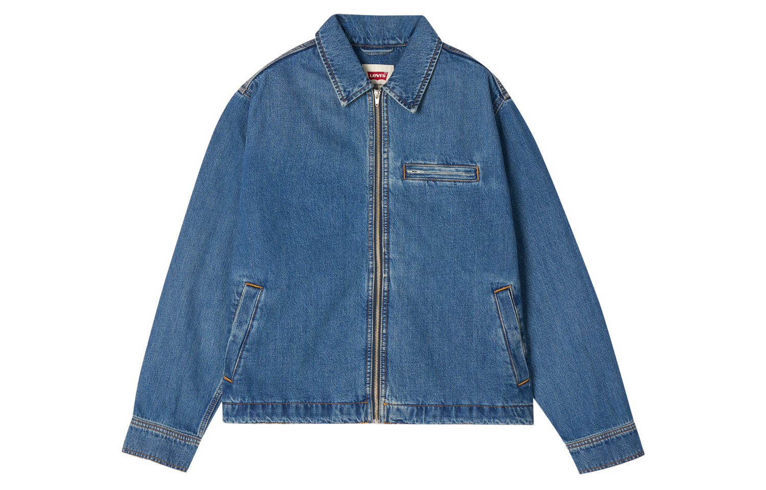 

Levis Куртка унисекс, синие, с лацканами, средней плотности ткани, другие