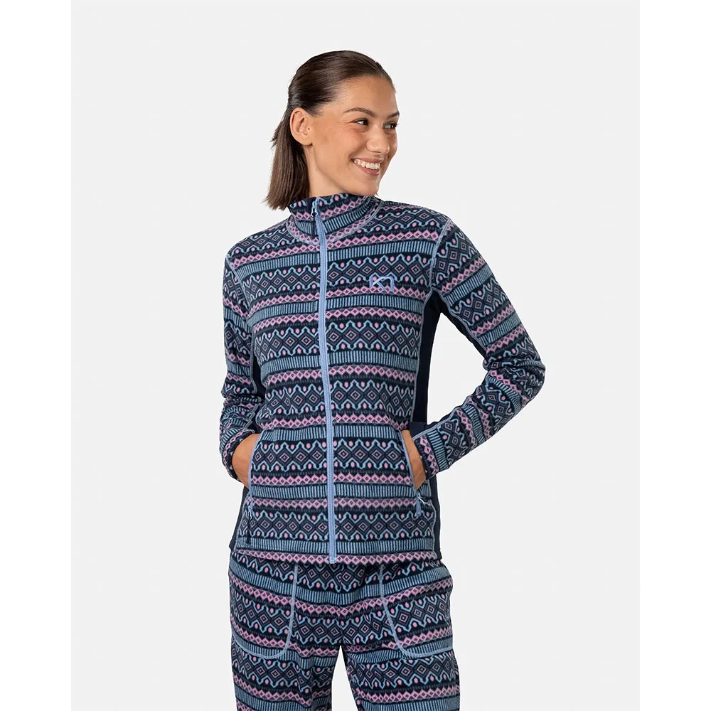 

Флис Kari Traa Olga full zip, синий