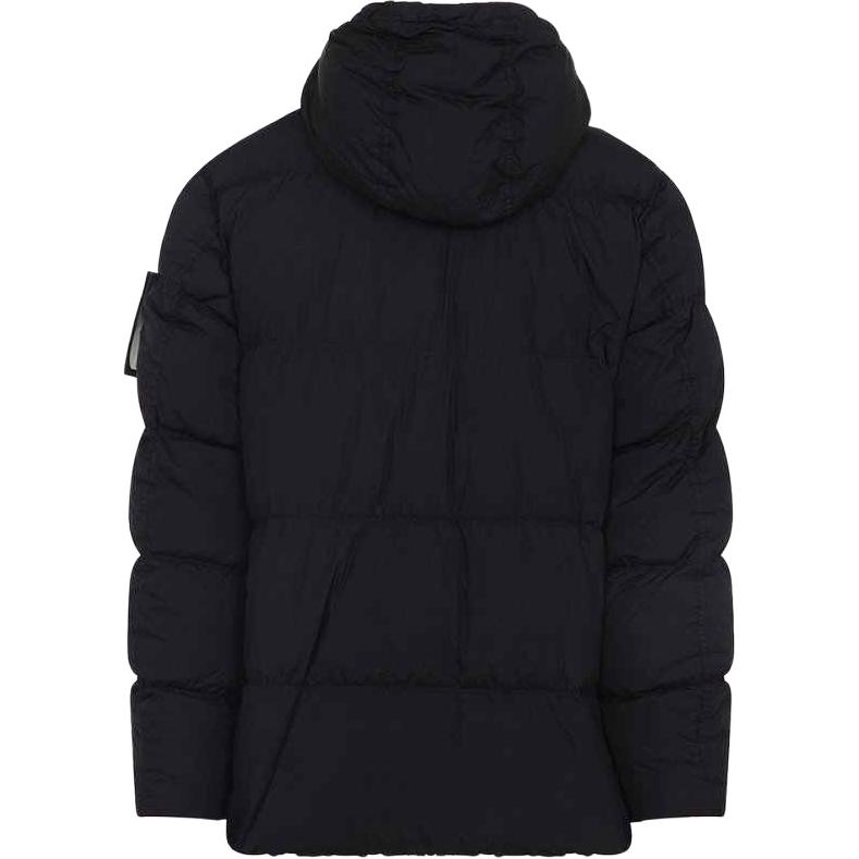 STONE ISLAND Толстовка с капюшоном на молнии с нашивкой логотипа, Black — фото 2
