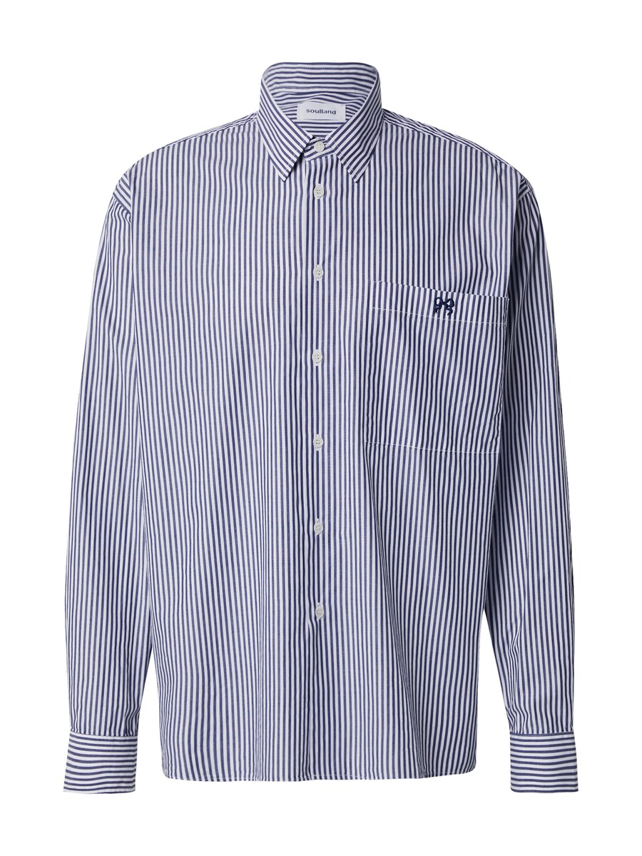 

Рубашка на пуговицах классического кроя Soulland Vit, Navy