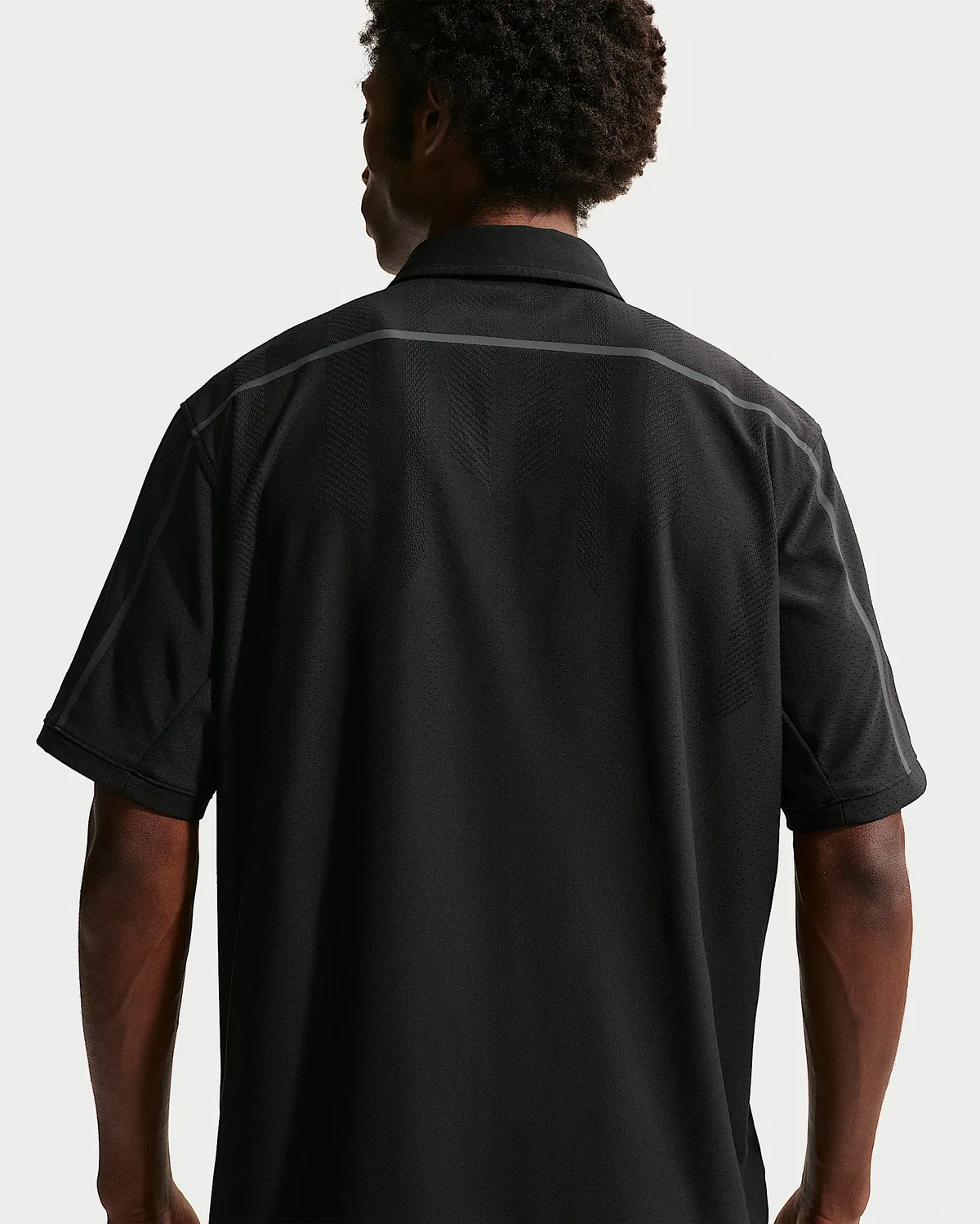 Мужское поло Nike Tailored Performance Dri-FIT Golf, Black/Black — фото 2