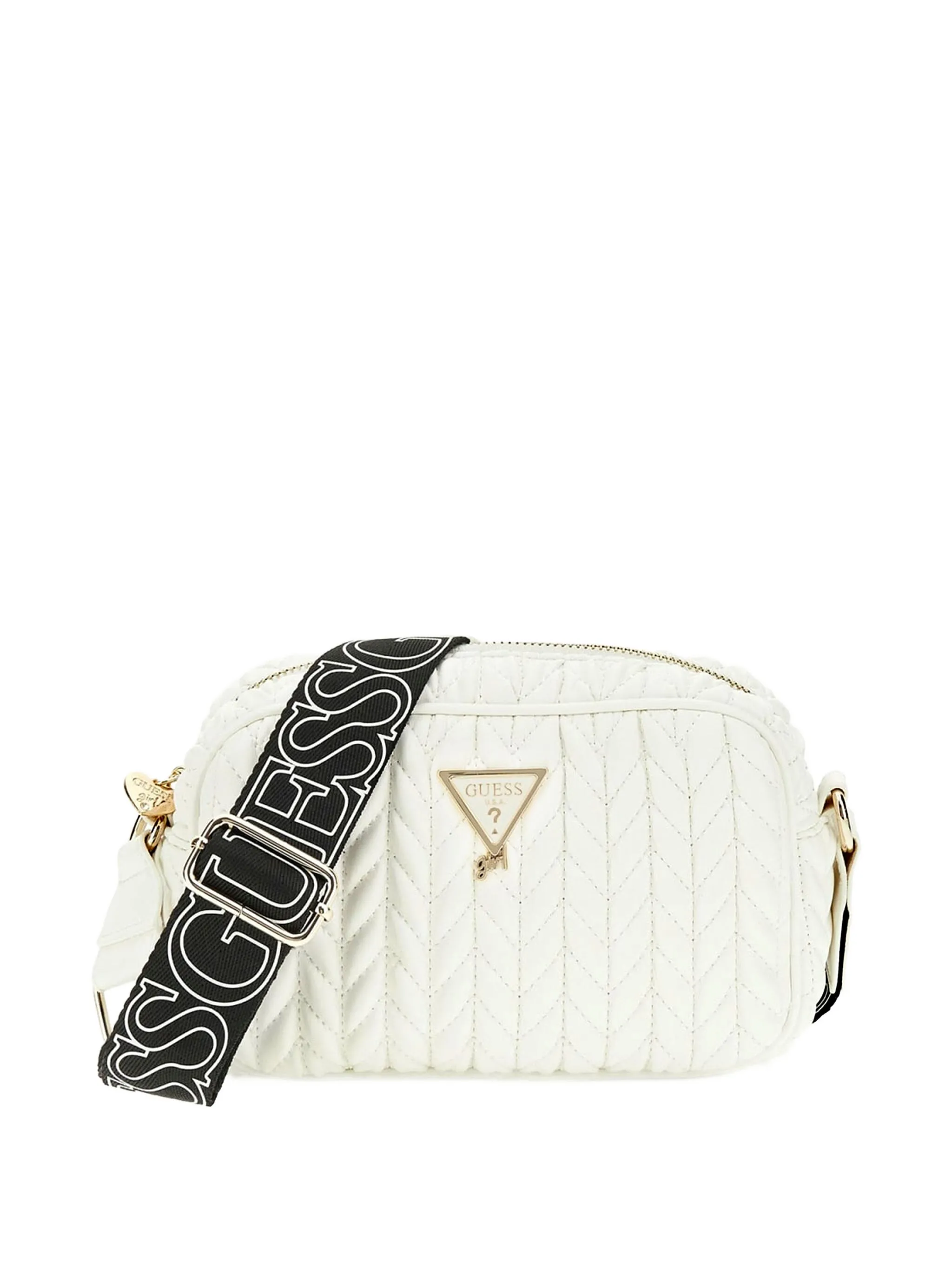 

Стеганая сумка на плечо с логотипом Guess Kids, белый