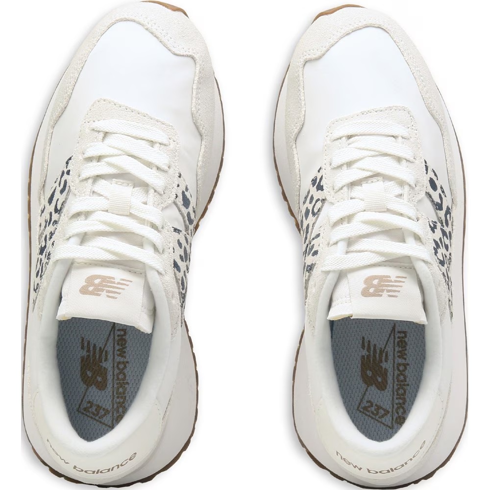 Кроссовки 237 retro New Balance, white/leopard/gum — фото 4