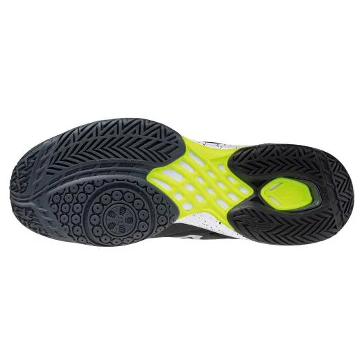 Кроссовки для бадминтона «Wave Claw 3 Wide» от Mizuno, Black X White X Yellow — фото 2