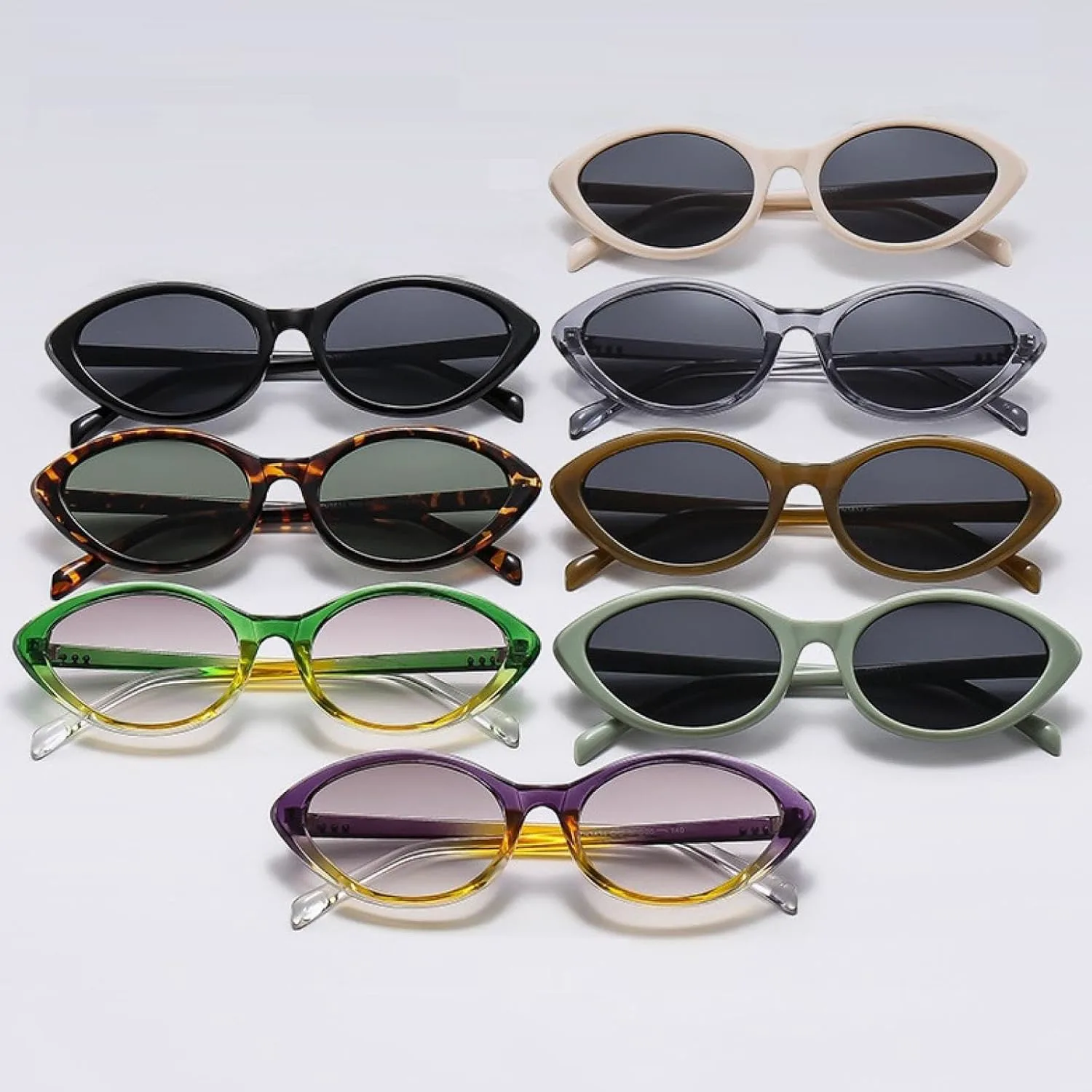 

Солнцезащитные очки с защитой UV400 | Овальная линза с градиентом | для женщин и мужчин, для занятий спортом на открытом воздухе и вождения DSVIGF, Purple