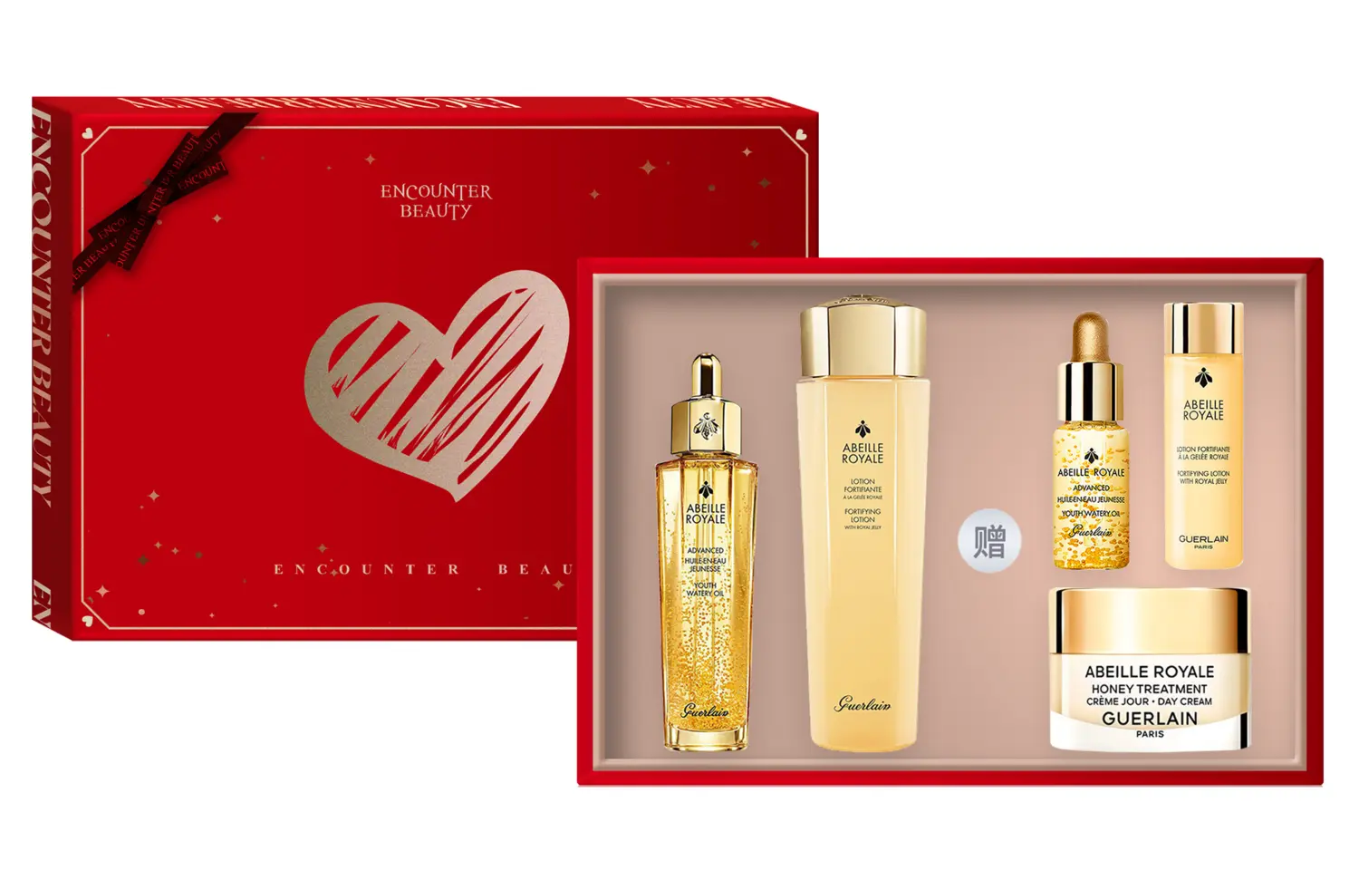 Набор Guerlain Abeille Royale включающий омолаживающее масло-сыворотку, лосьон и аксессуары, 50 мл + 300 мл — фото 2