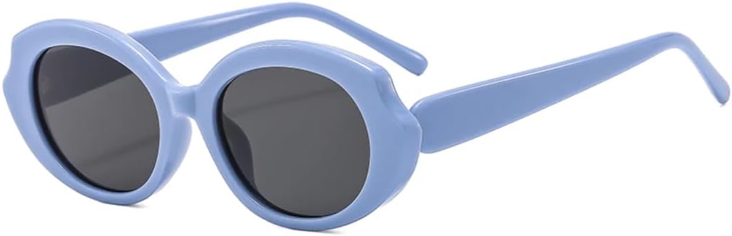 

Модные солнцезащитные очки в овальной оправе для женщин, с заклепками, синими линзами и черепаховой оправой, для активного отдыха, мужские солнцезащитные очки с защитой от УФ-излучения UV400 TKKTLLT, C2