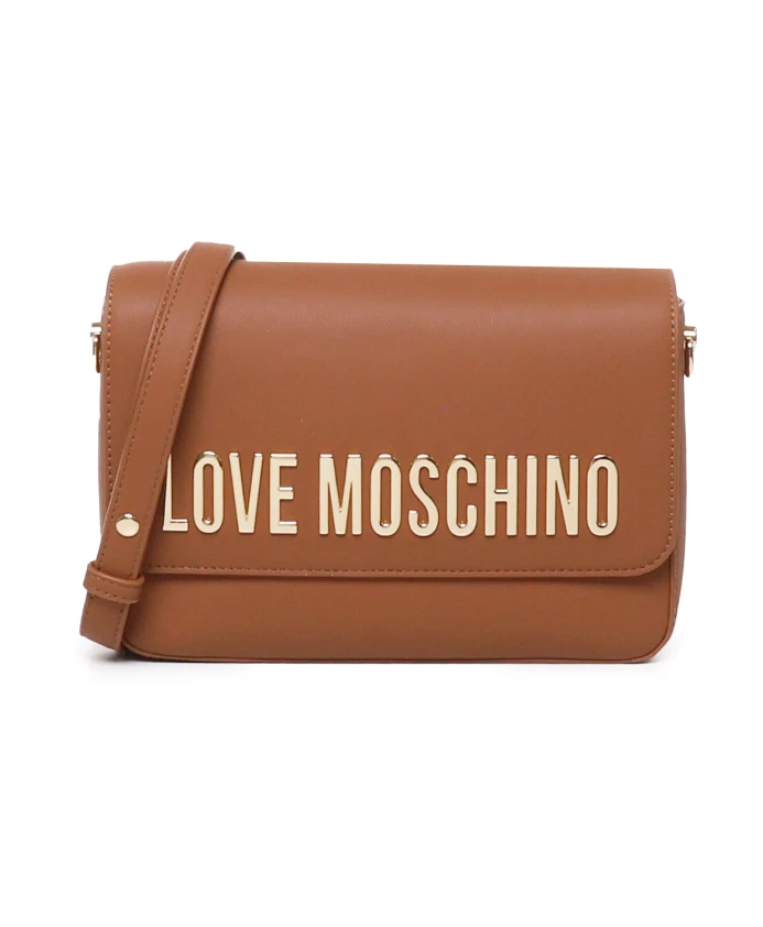 

Сумка через плечо с металлическим логотипом Love Moschino, коричневый