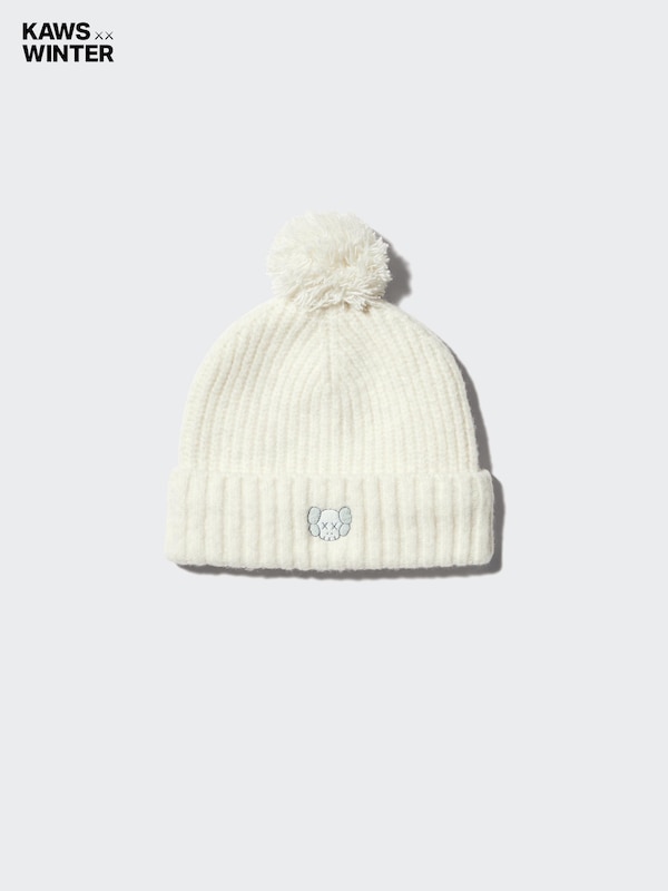 

Вязаная шапка HEATTECH Soufflé Yarn KAWS Uniqlo, 01 off white