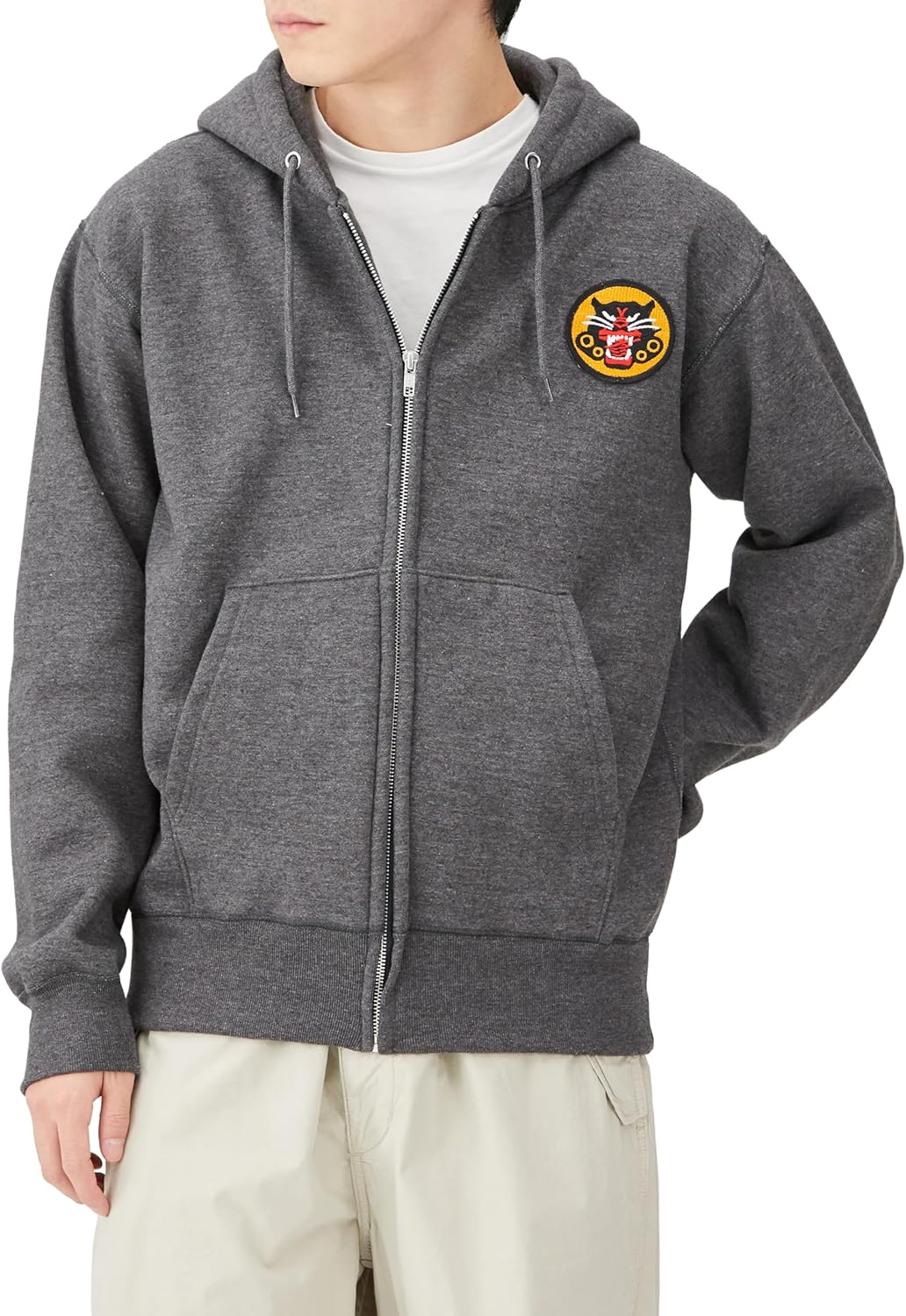 

Толстовка с капюшоном в стиле F, нашивка с гербом армии США, флисовая подкладка, толстовка на молнии, цвет угольно-серый, размер M F-Style