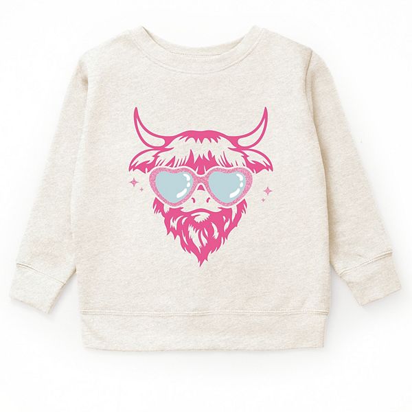 Свитшот с принтом Cow heart glasses glitter The Juniper Shop, Natural
