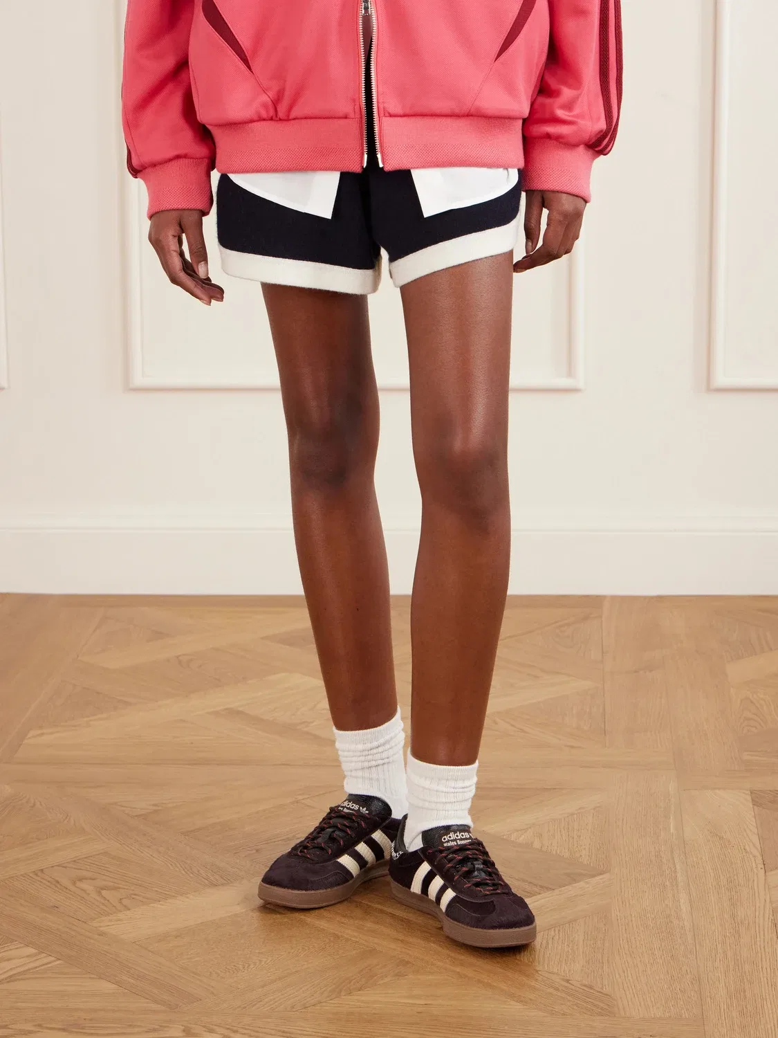 Wales Bonner Gazelle с отделкой из кожи под ящерицу и ворса пони adidas Originals, бордовый — фото 2