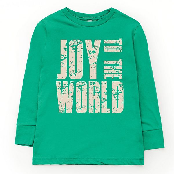 

Футболка с длинным рукавом Joy to the world block distressed The Juniper Shop, Kelly