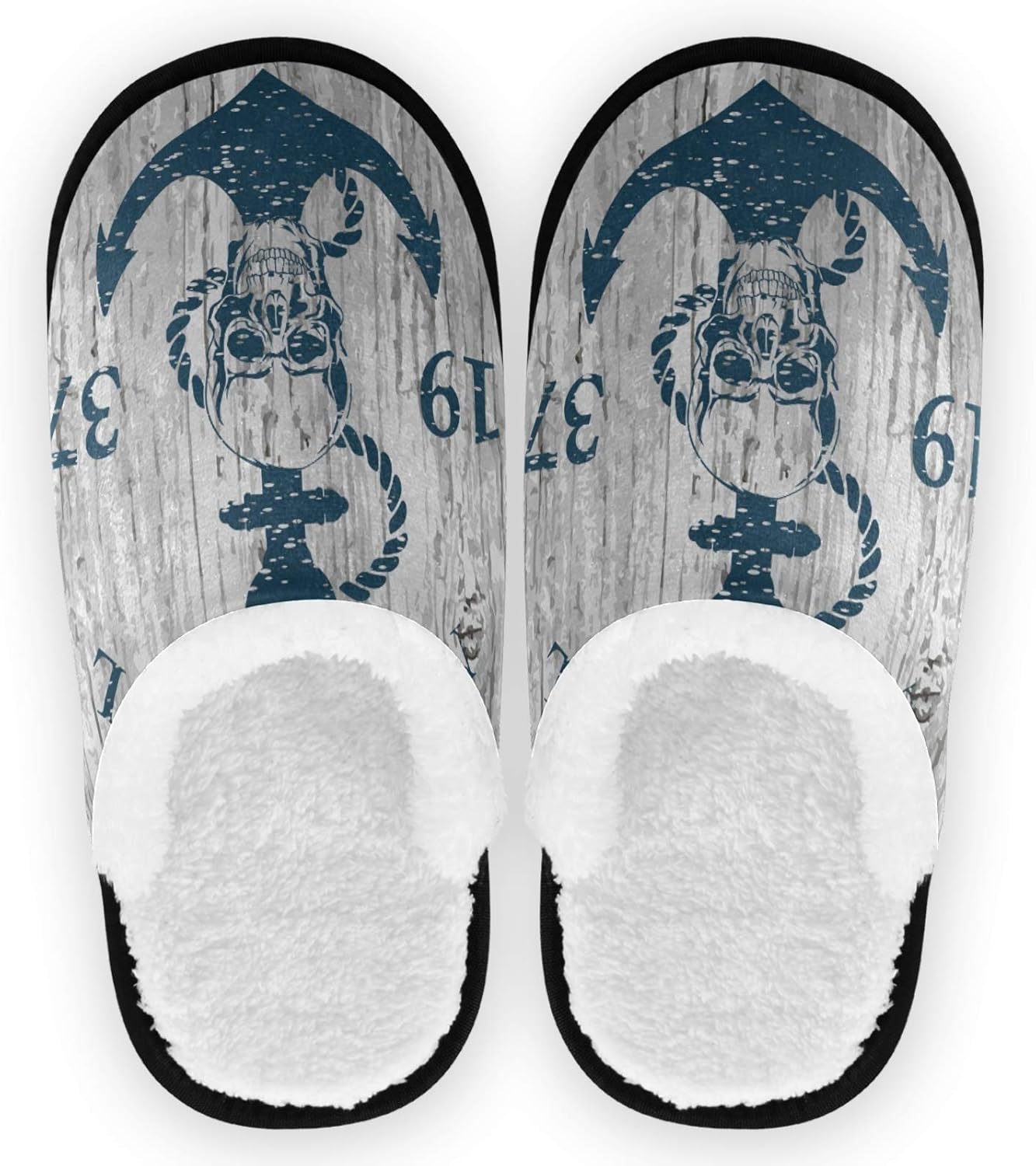 

Тапочки viseunny для женщин и мужчин, забавные зимние теплые домашние тапочки с эффектом памяти, из хлопка, мягкие плюшевые флисовые тапочки на каждый день, унисекс Visesunny, Anchor