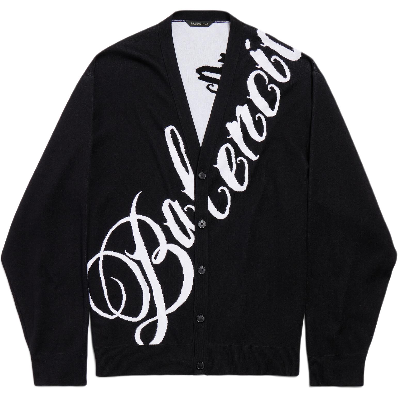 

FW25 Вязаный свитер свободного кроя для мужчин Balenciaga, черный