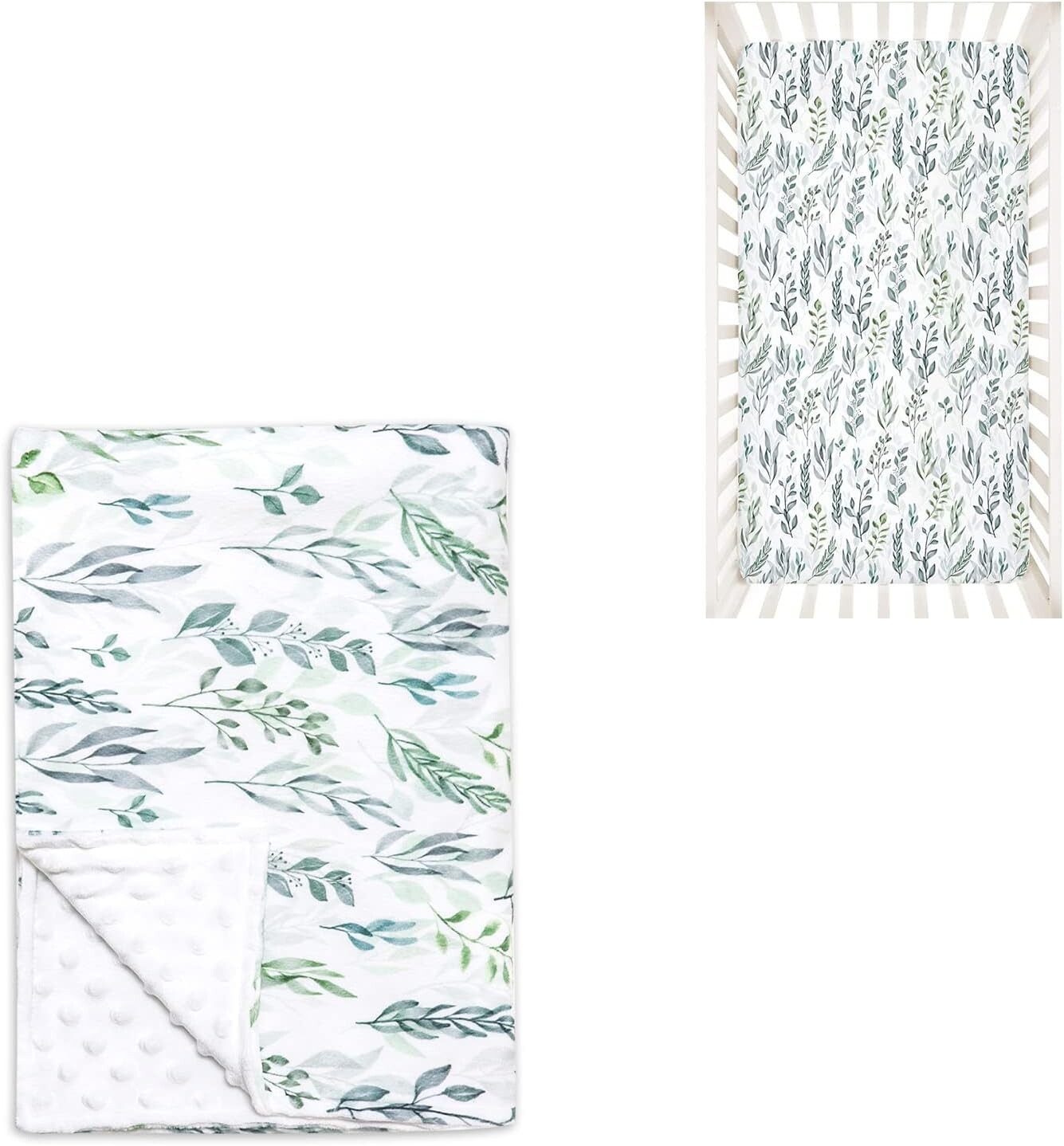 

Простыня и детское одеяло для кроватки, Green Leaf DILIMI, Green