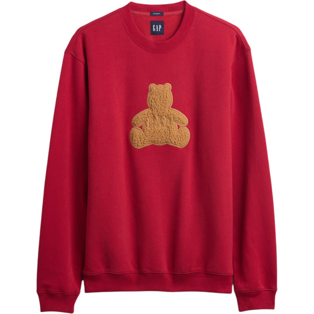 

Свитшоты Unisex Crew Neck Moderate Others GAP, красный