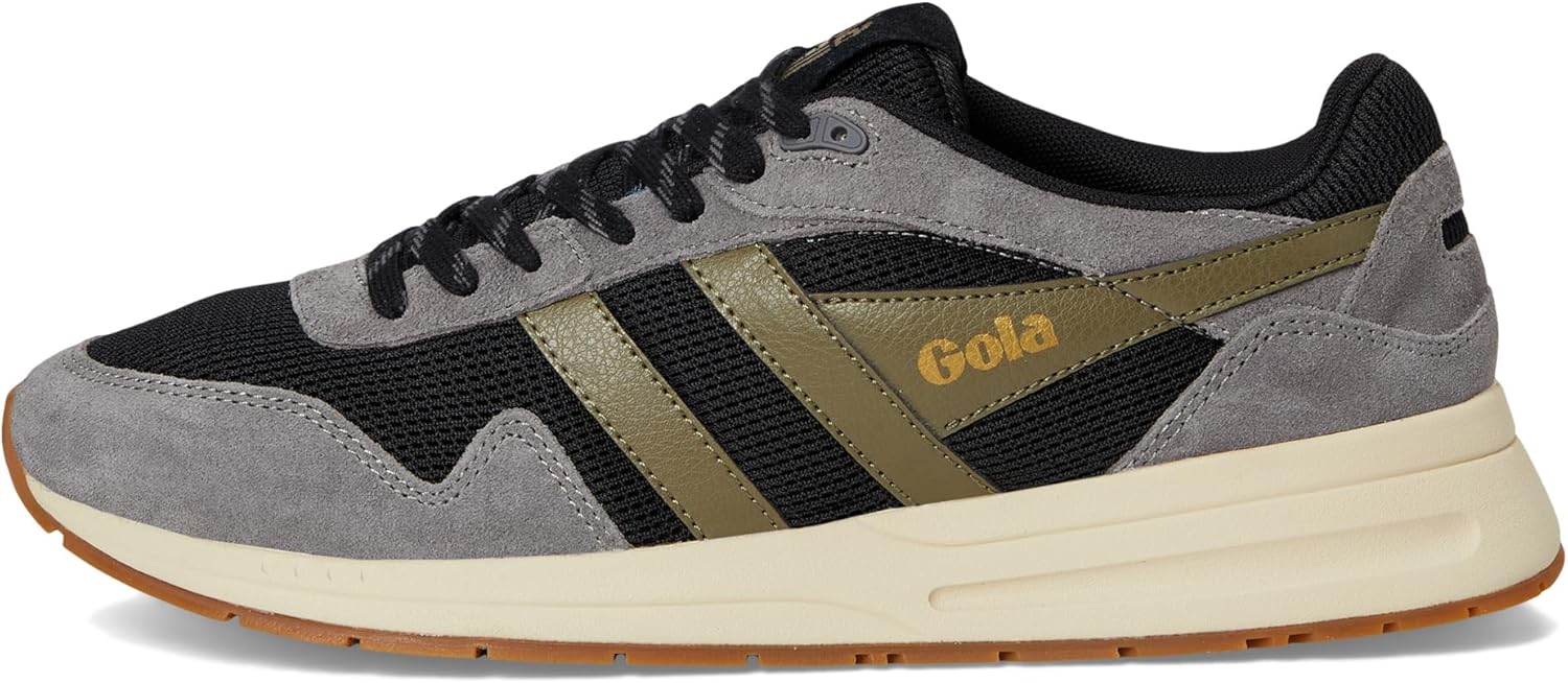 Кроссовки Gola Men's Delta Chambray, черный/хаки — фото 4