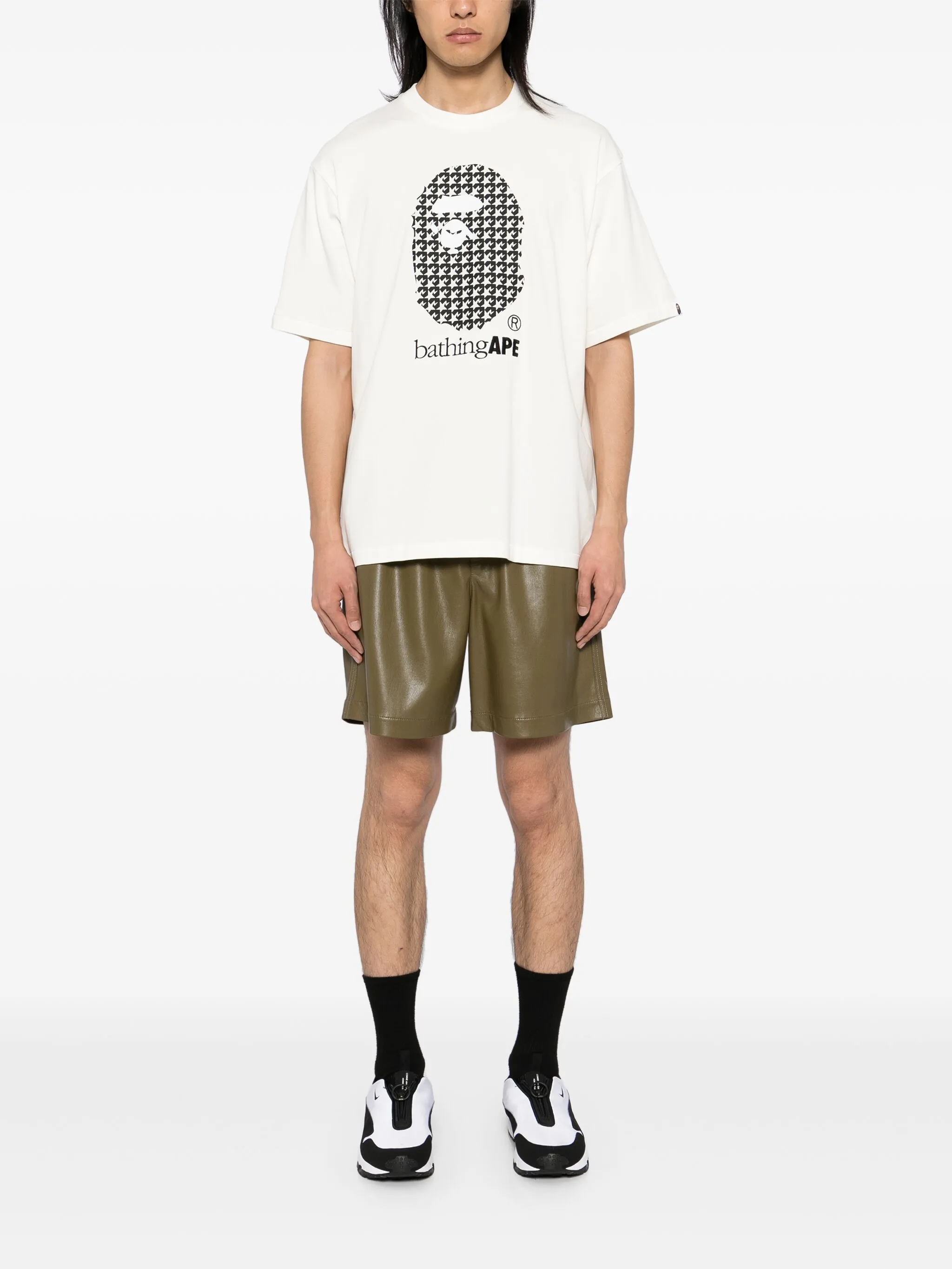 Футболка STA в ломаную клетку A Bathing Ape, нейтральный — фото 2