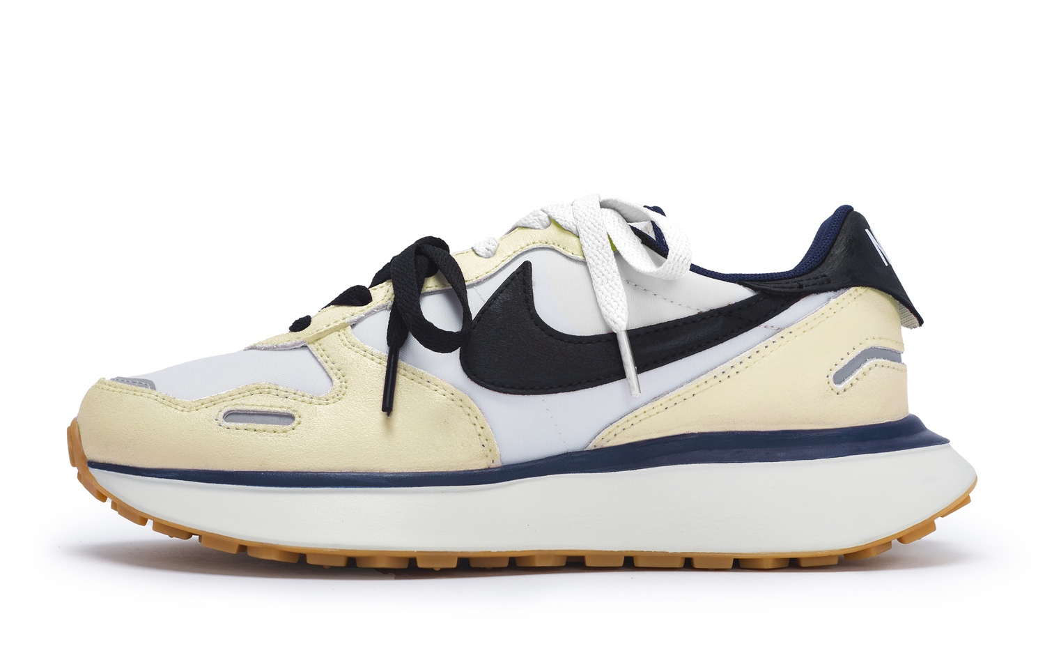 Nike Феникс Вафля Лоу Топ Беговые Кроссовки Женские Желтый Белый Черный, цвет Yellow White Black — фото 2