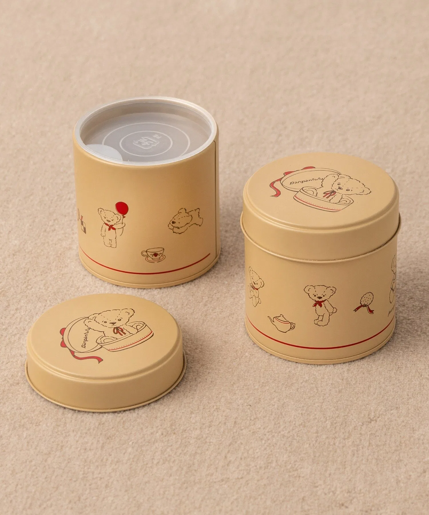 Набор из 4 предметов для детского душа "Petit Jewel Can" Panpantutu, Tartan x Teddy Bear — фото 3