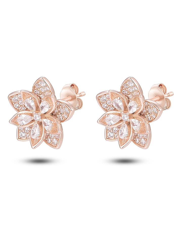 

DI GIORGIO Серьги-гвоздики из розового золота с драгоценными камнями