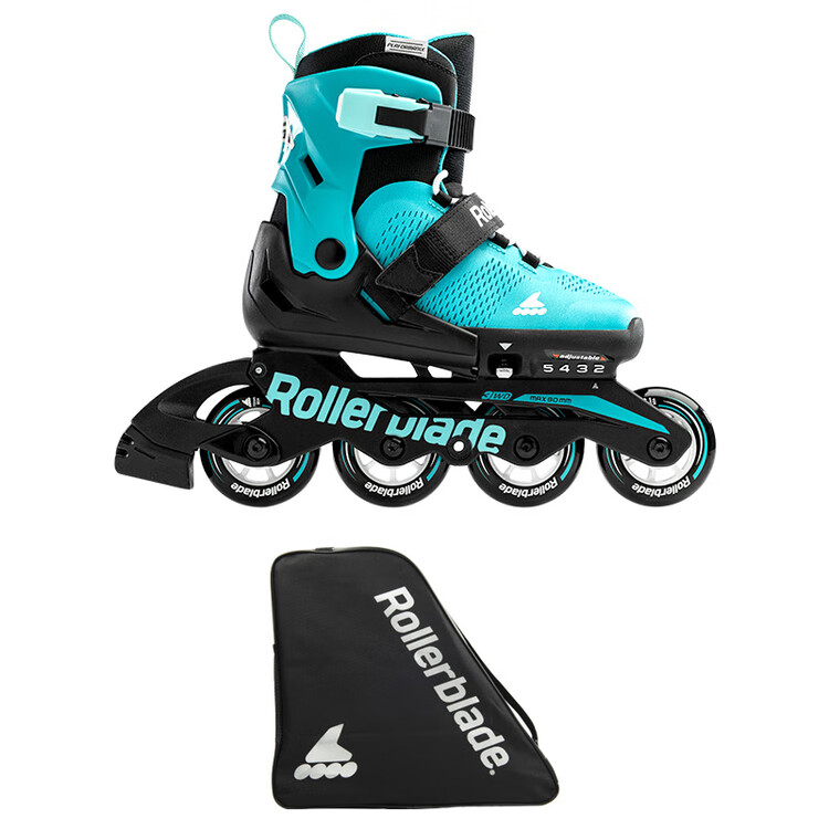 

RollerBlade Роликовые коньки для детей, регулируемый размер, роликовые кроссовки для мальчиков и девочек, цвет lake green/black, размер M (33-36,5 см)