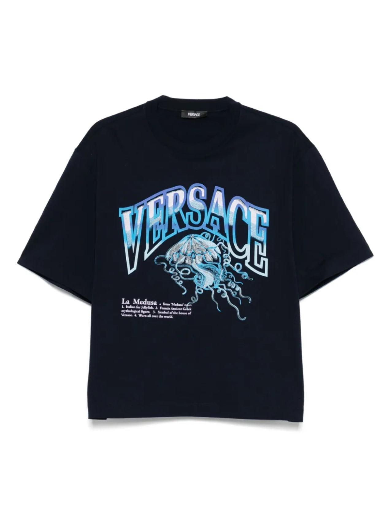 

Футболка с логотипом Versace, синий