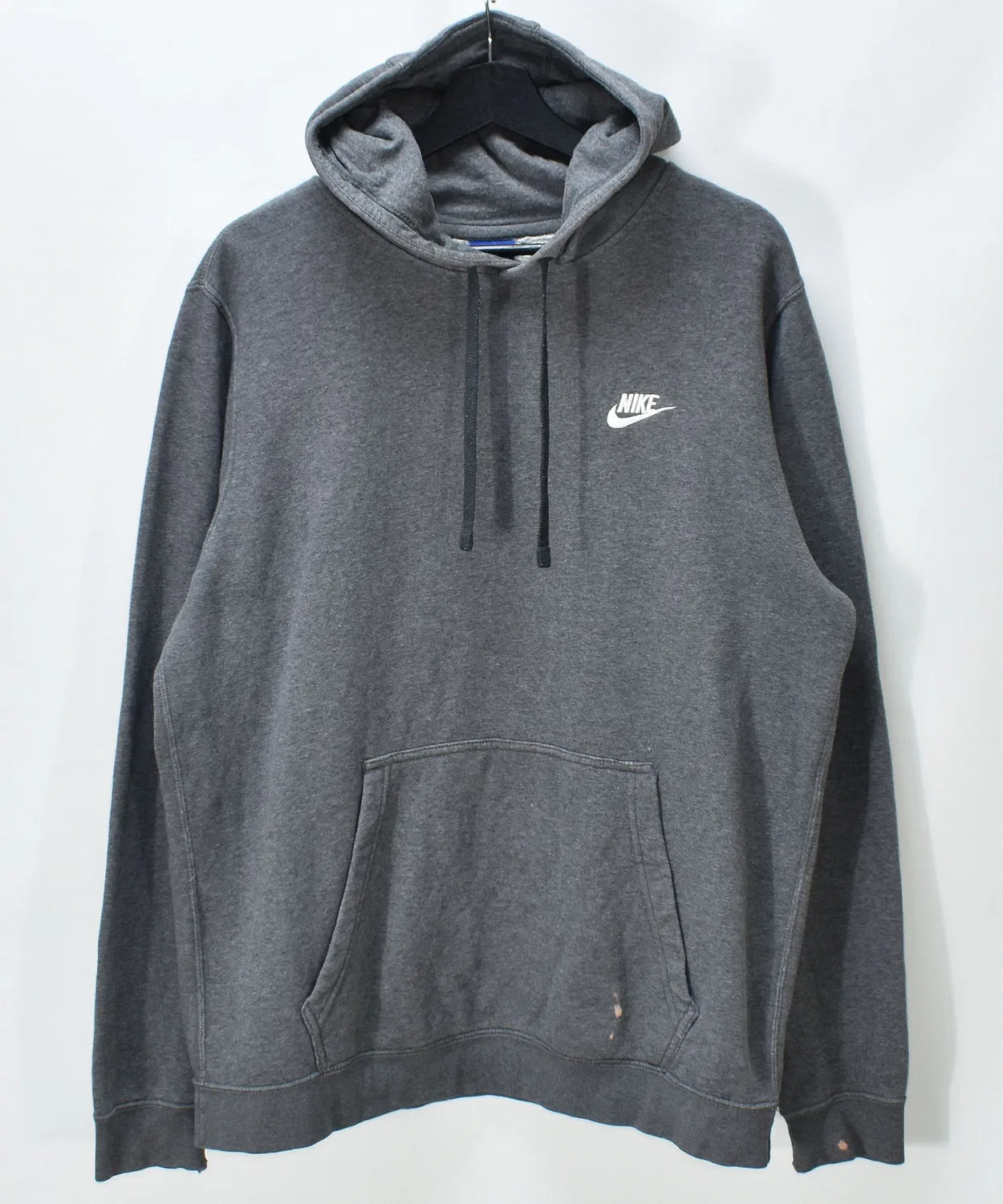 Винтажная толстовка Nike Swoosh с вышивкой, серая, размер L