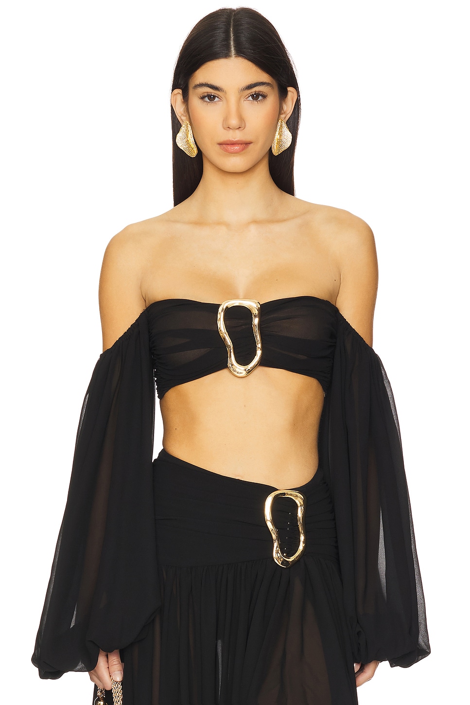 

X revolve блэр топ с короткими рукавами Michael Costello, black