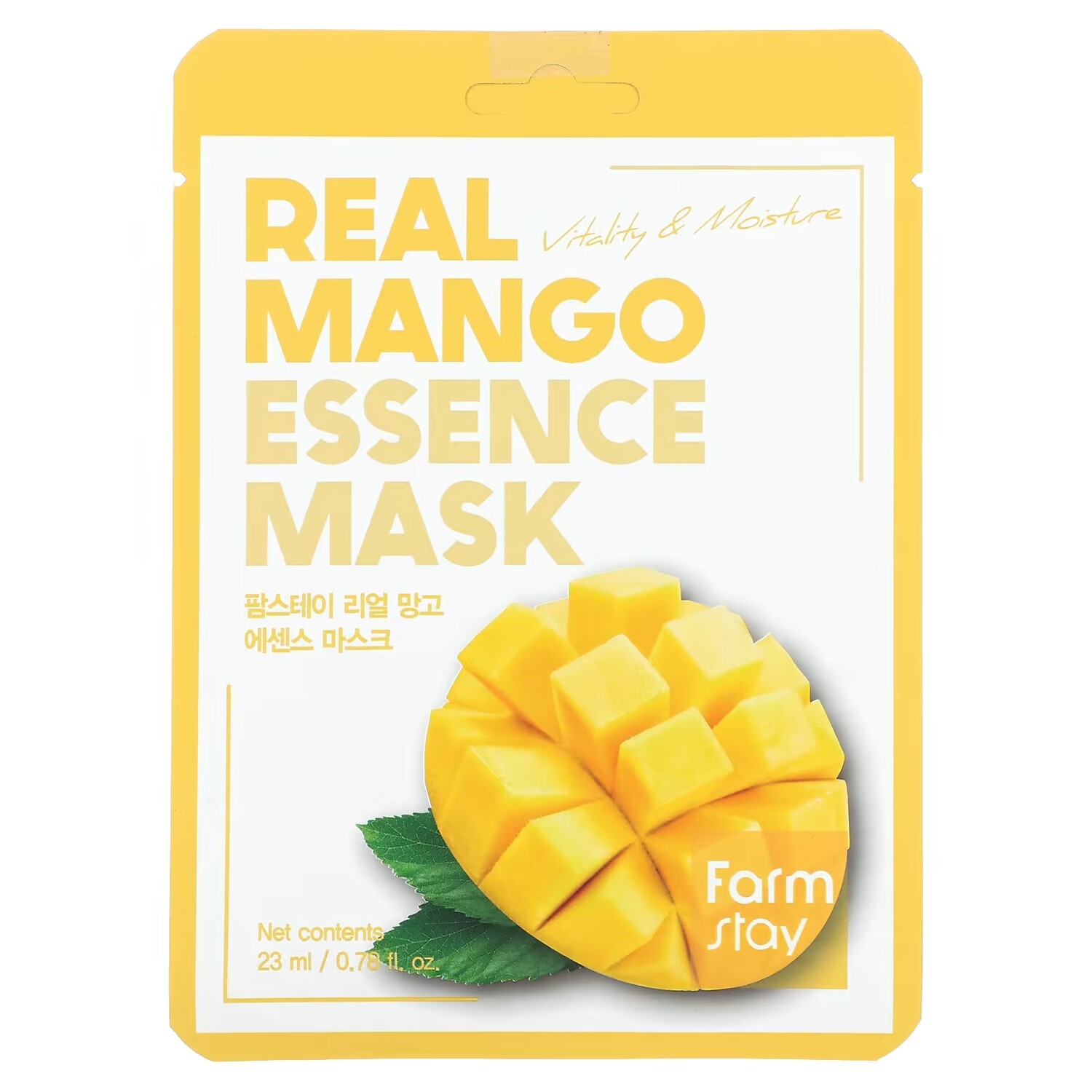

Farmstay Real Mango Essence Beauty Mask, 1 тканевая маска, 0,78 жидк. унции (23 мл)