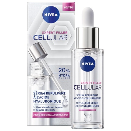 

Cellular Expert Filler Уплотняющая сыворотка с гиалуроновой кислотой 30 мл Nivea
