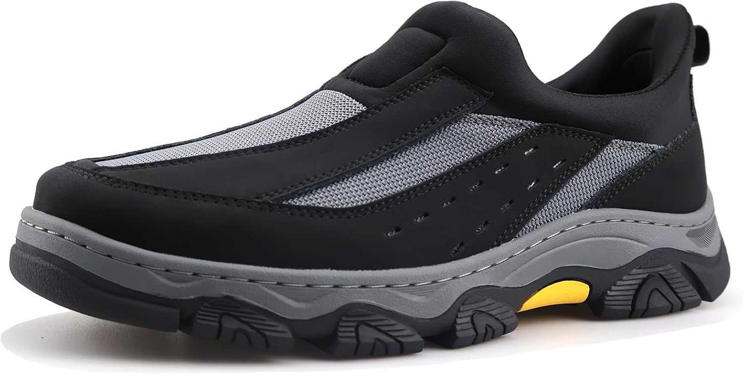 

Мужские слипоны без шнурков для повседневной носки, прогулок на улице, дышащие туфли Voceco, черный