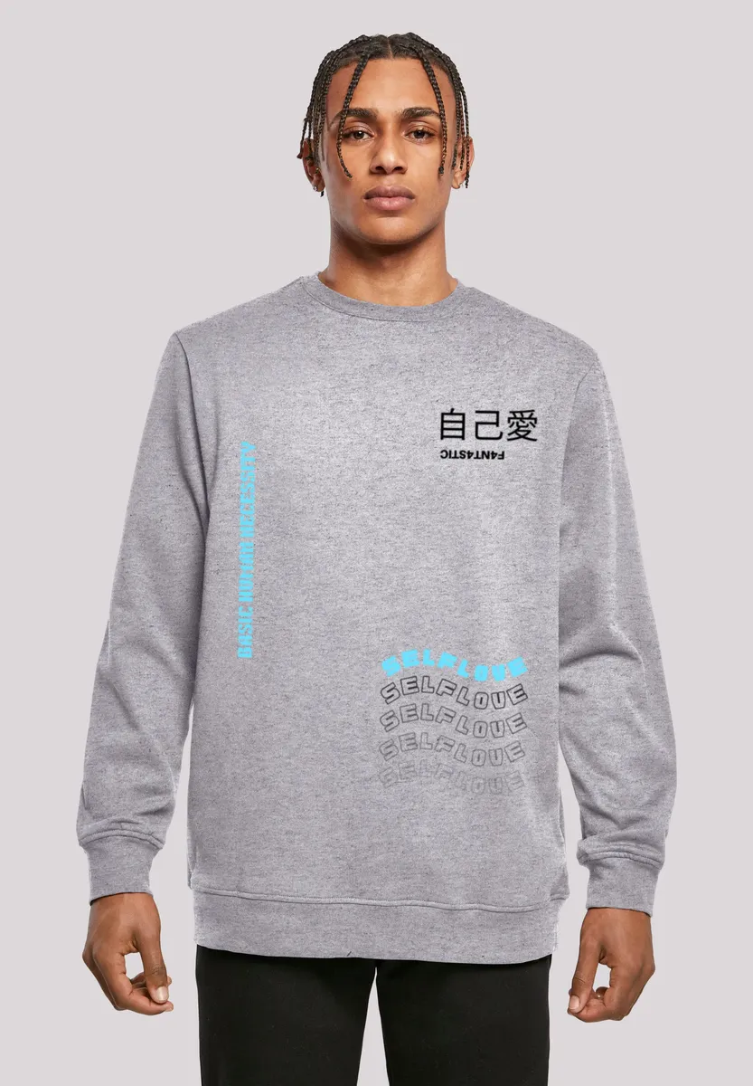 

Толстовка F4NT4STIC "Self Love CREWNECK", принт, серый