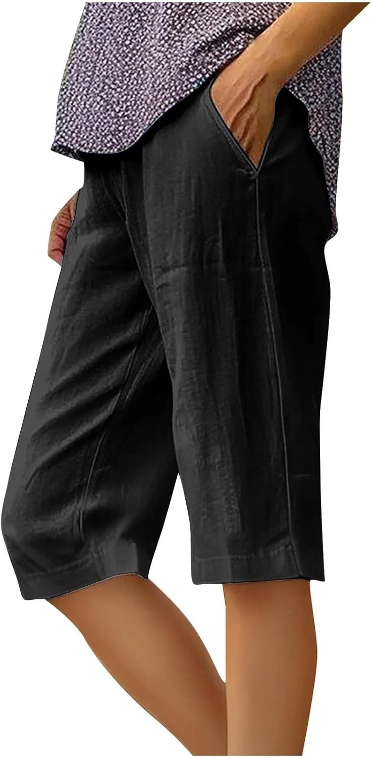 Женские капри с завязкой на талии, Generic, 2-black