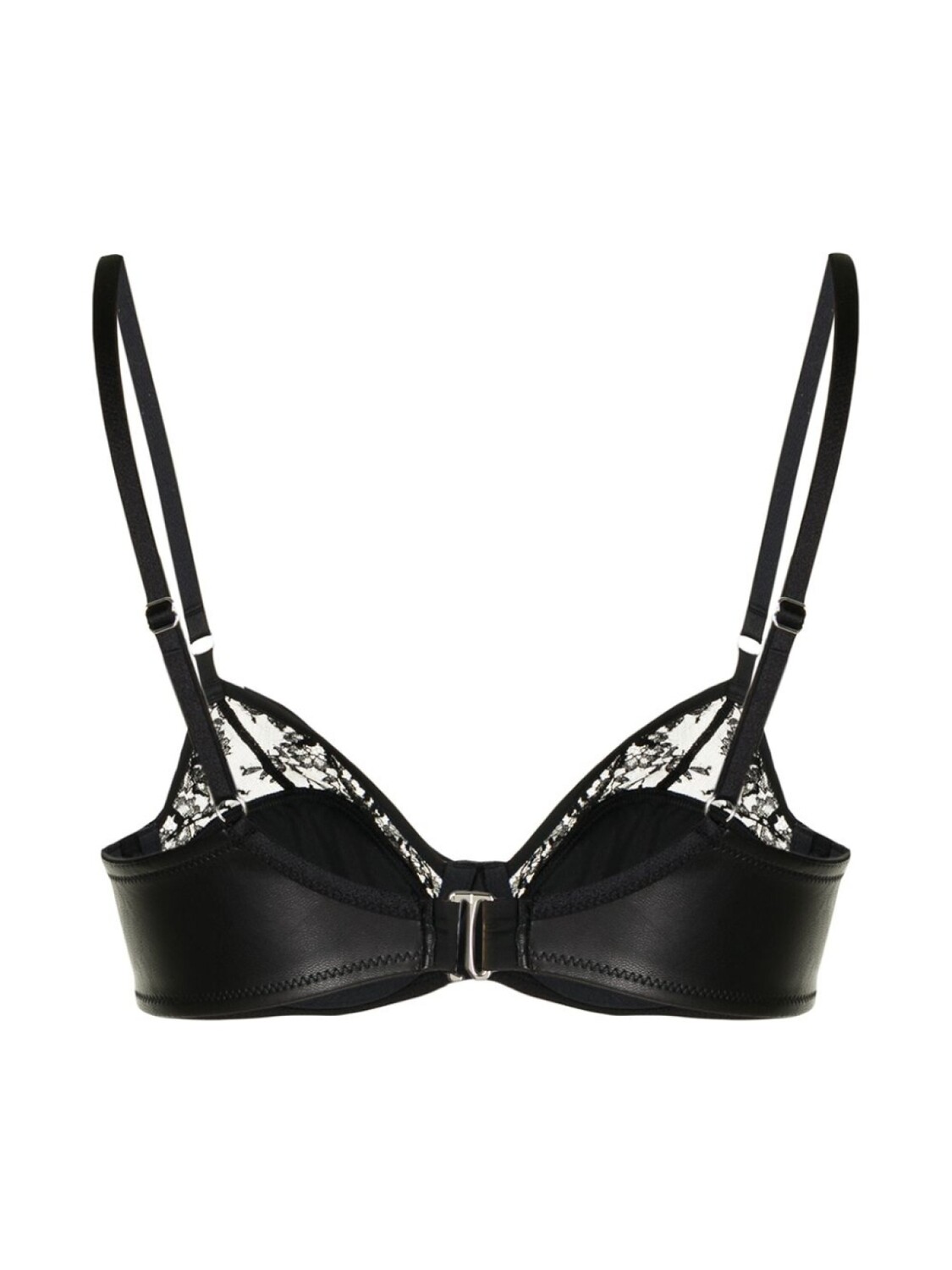 

Бюстгальтер Bebe из искусственной кожи с кружевом Fleur Du Mal, черный