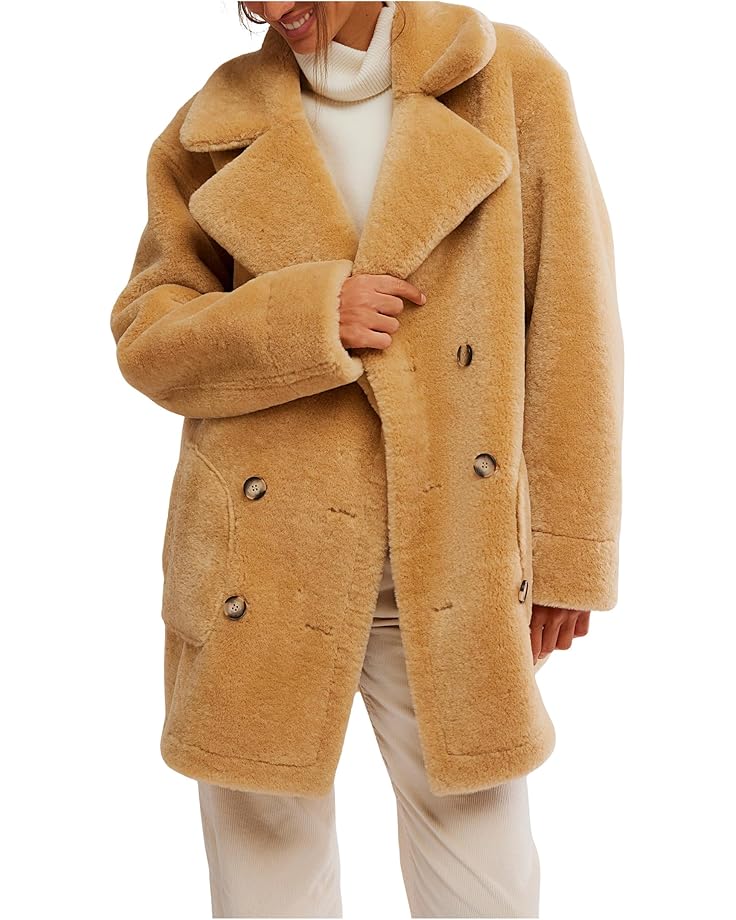 

Женское пальто Free People Mari Reversible, Tan Cream Combo