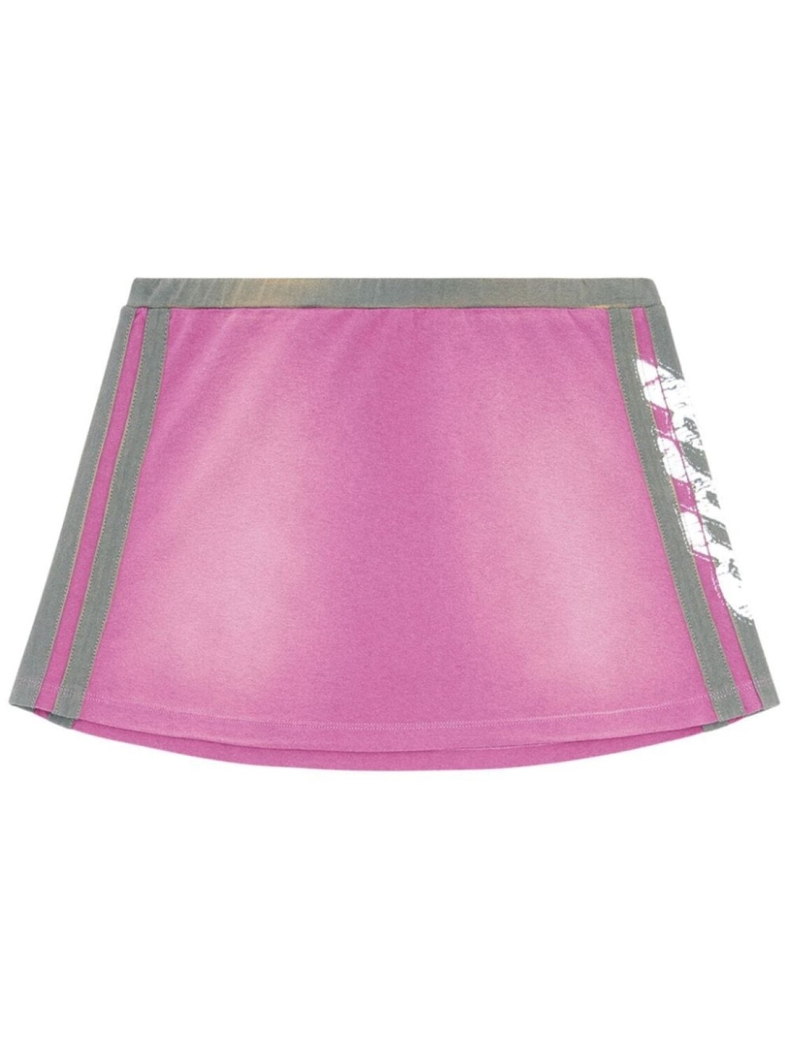 Diesel мини-юбка из хлопка O-Uncut-Stripe, розовый