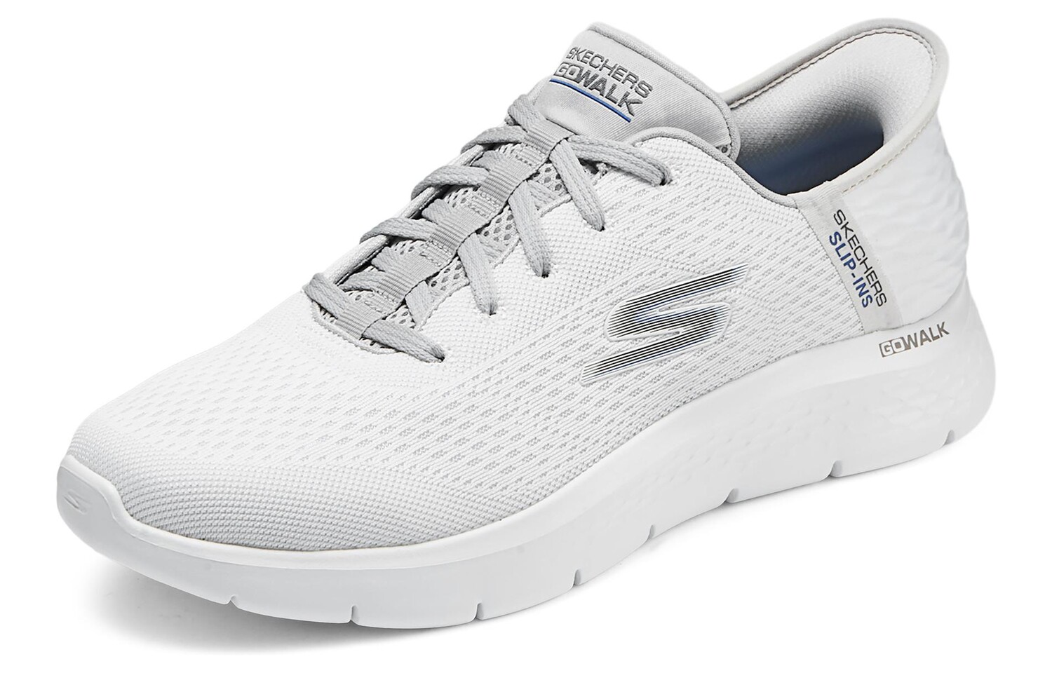 Кроссовки Skechers Go Walk Flex Lifestyle Shoes Men Low-top White/Gray, белый/серый — фото 3